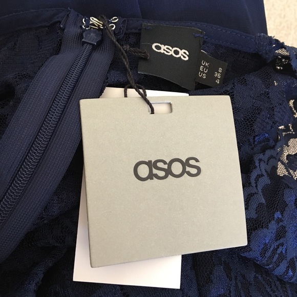 Navy Blue Lace Dress - Picture 4 of 7